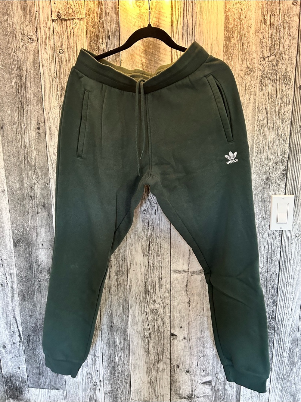 adidas Forest Green Trefoil Fleece Joggers